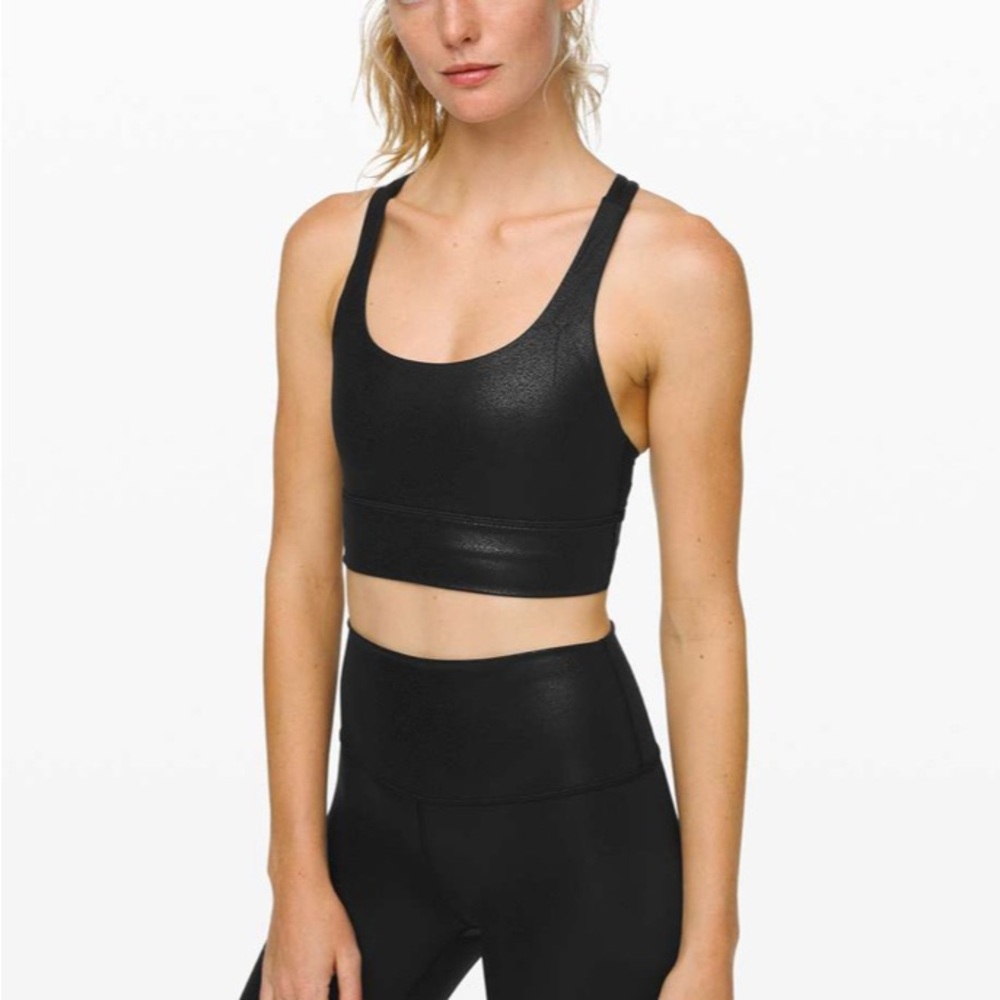 Lululemon energy longline bra-foil